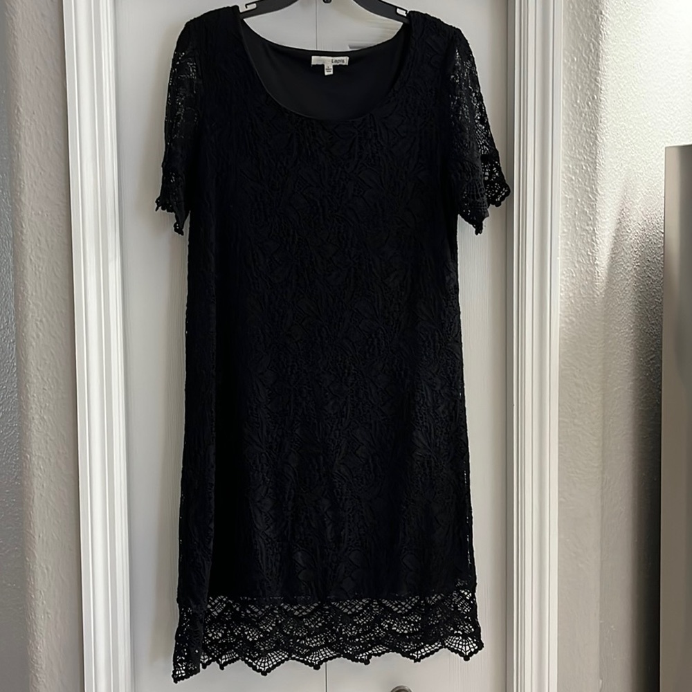Lapis brand black lace dress- Large